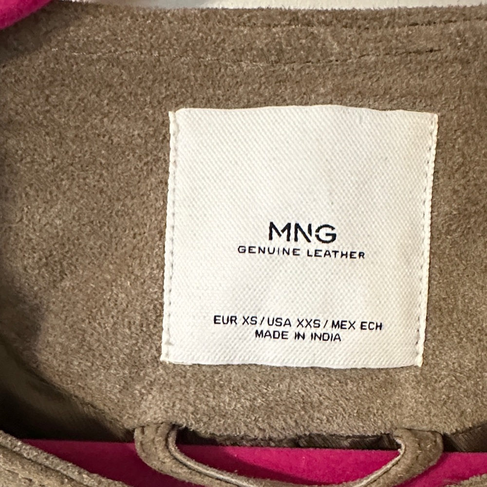 Mango Tan Suede Fringe Leather Jacket - Picture 2 of 4